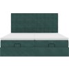 Osmanský rám postele s matrací 200x200cm samet [3314666] (Barva Tmavě zelená)