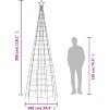 LED vánoční stromek s hroty 570 ch LED 300 cm [358105] (Barva Studená bílá)