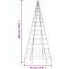LED vánoční stromek na stožár 200 ch LED diod 180 cm [358108] (Barva Teplá bílá)