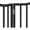 Zábrana pro psy skládací 2 panely 160 cm topolové dřevo [352224] (Barva Černá)