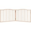 Zábrana pro psy skládací 2 panely 160 cm topolové dřevo [352224] (Barva Černá)