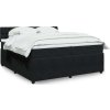 Box spring postel s matrací 200x200 cm samet [3287838] (Barva Černá)