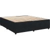 Box spring postel s matrací 200x200 cm samet [3287838] (Barva Černá)