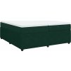 Box spring postel s matrací 200x200 cm samet [3285665] (Barva Tmavě zelená)