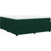 Box spring postel s matrací 200x200 cm samet [3285665] (Barva Tmavě zelená)