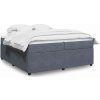 Box spring postel s matrací 200x200 cm samet [3285665] (Barva Tmavě zelená)
