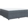 Box spring postel s matrací 200x200 cm samet [3285665] (Barva Tmavě zelená)