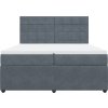 Box spring postel s matrací 200x200 cm samet [3292434] (Barva Modrá)