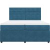 Box spring postel s matrací 200x200 cm samet [3292434] (Barva Modrá)