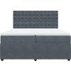 Box spring postel s matrací tmavě 200x200 cm samet [3292443] (Barva Tmavě šedá)