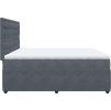 Box spring postel s matrací tmavě 200x200 cm samet [3292443] (Barva Tmavě šedá)