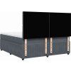 Box spring postel s matrací tmavě 200x200 cm samet [3292443] (Barva Tmavě šedá)