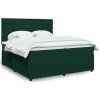 Box spring postel s matrací tmavě 200x200 cm samet [3292443] (Barva Tmavě šedá)