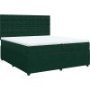 Box spring postel s matrací tmavě 200x200 cm samet [3292443] (Barva Tmavě šedá)