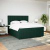 Box spring postel s matrací tmavě 200x200 cm samet [3292443] (Barva Tmavě šedá)
