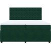 Box spring postel s matrací tmavě 200x200 cm samet [3292443] (Barva Tmavě šedá)