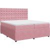 Box spring postel s matrací tmavě 200x200 cm samet [3292443] (Barva Tmavě šedá)