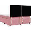 Box spring postel s matrací tmavě 200x200 cm samet [3292443] (Barva Tmavě šedá)