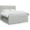 Box spring postel s matrací tmavě 200x200 cm samet [3292443] (Barva Tmavě šedá)