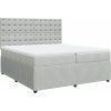 Box spring postel s matrací tmavě 200x200 cm samet [3292443] (Barva Tmavě šedá)