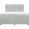 Box spring postel s matrací tmavě 200x200 cm samet [3292443] (Barva Tmavě šedá)