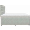 Box spring postel s matrací tmavě 200x200 cm samet [3292443] (Barva Tmavě šedá)