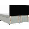 Box spring postel s matrací tmavě 200x200 cm samet [3292443] (Barva Tmavě šedá)