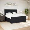 Box spring postel s matrací tmavě 200x200 cm samet [3292443] (Barva Tmavě šedá)