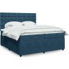 Box spring postel s matrací tmavě 200x200 cm samet [3292443] (Barva Tmavě šedá)