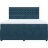 Box spring postel s matrací tmavě 200x200 cm samet [3292443] (Barva Tmavě šedá)