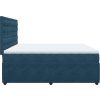 Box spring postel s matrací tmavě 200x200 cm samet [3292443] (Barva Tmavě šedá)