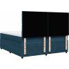 Box spring postel s matrací tmavě 200x200 cm samet [3292443] (Barva Tmavě šedá)