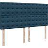 Box spring postel s matrací tmavě 200x200 cm samet [3292443] (Barva Tmavě šedá)