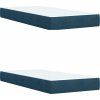 Box spring postel s matrací tmavě 200x200 cm samet [3292443] (Barva Tmavě šedá)
