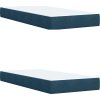 Box spring postel s matrací 200x200 cm samet [3290134] (Barva Modrá)