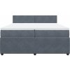 Box spring postel s matrací 200x200 cm samet [3287825] (Barva Tmavě šedá)