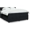 Box spring postel s matrací 200x200 cm samet [3287844] (Barva Černá)