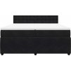 Box spring postel s matrací 200x200 cm samet [3287844] (Barva Černá)