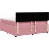 Box spring postel s matrací 200x200 cm samet [3287844] (Barva Černá)