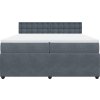 Box spring postel s matrací 200x200 cm samet [3287844] (Barva Černá)