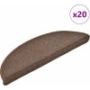 Schodové rohože 20 ks 56 x 17 x 3 cm , půlkulaté [3365785] (Barva kávová hnědá)