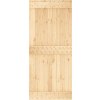 Posuvné dveře s kováním 90 x 210 cm masivní borové dřevo [3203257]