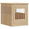 Psí bouda a koncový stolek 64,5x80x71 cm kompozit [862177] (Barva Černý dub)