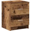 Noční stolek se 2 zásuvkami 40 x 36 x 50 cm [858799] (Barva Staré dřevo)