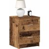 Noční stolek se 2 zásuvkami 40 x 36 x 50 cm [858799] (Barva Staré dřevo)