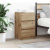 Noční skříňky se 3 zásuvkami 2 ks 39x35x65 cm [861342] (Barva dub sonoma)