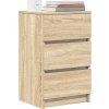 Noční skříňky se 3 zásuvkami 2 ks 39x35x65 cm [861342] (Barva dub sonoma)