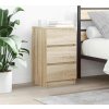 Noční skříňky se 3 zásuvkami 2 ks 39x35x65 cm [861342] (Barva dub sonoma)