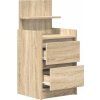 Noční stolek se 2 zásuvkami 38x34x80 cm [861359] (Barva dub sonoma)