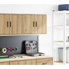 Garážová nástěnná skříňka Dřevěné konstrukce [860659] (Barva dub artisan)
